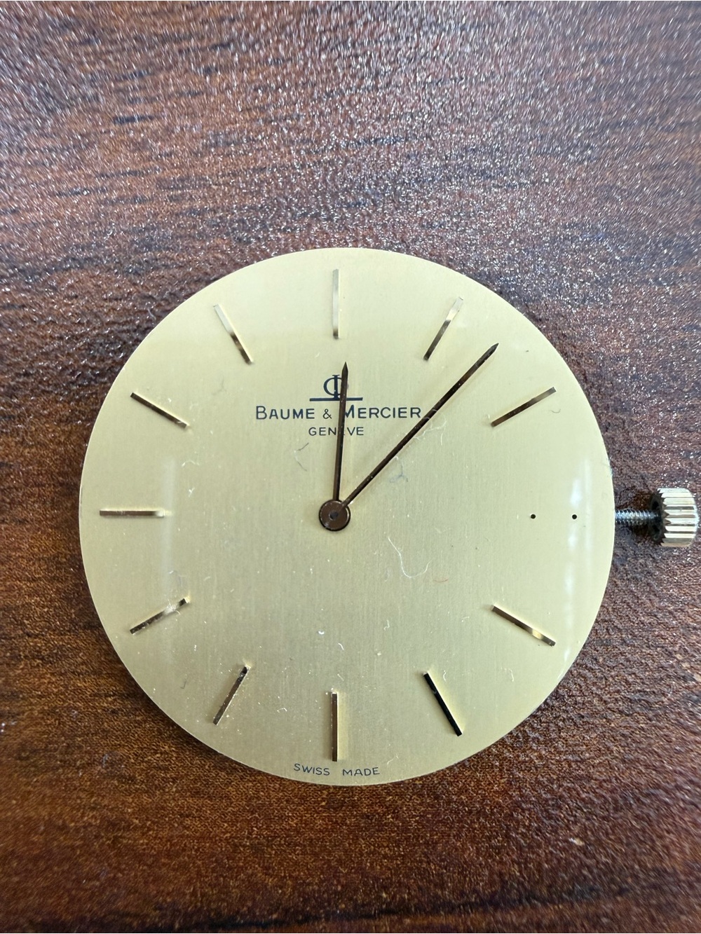 Baume & Mercier Gold Dial Men's Watch Face
